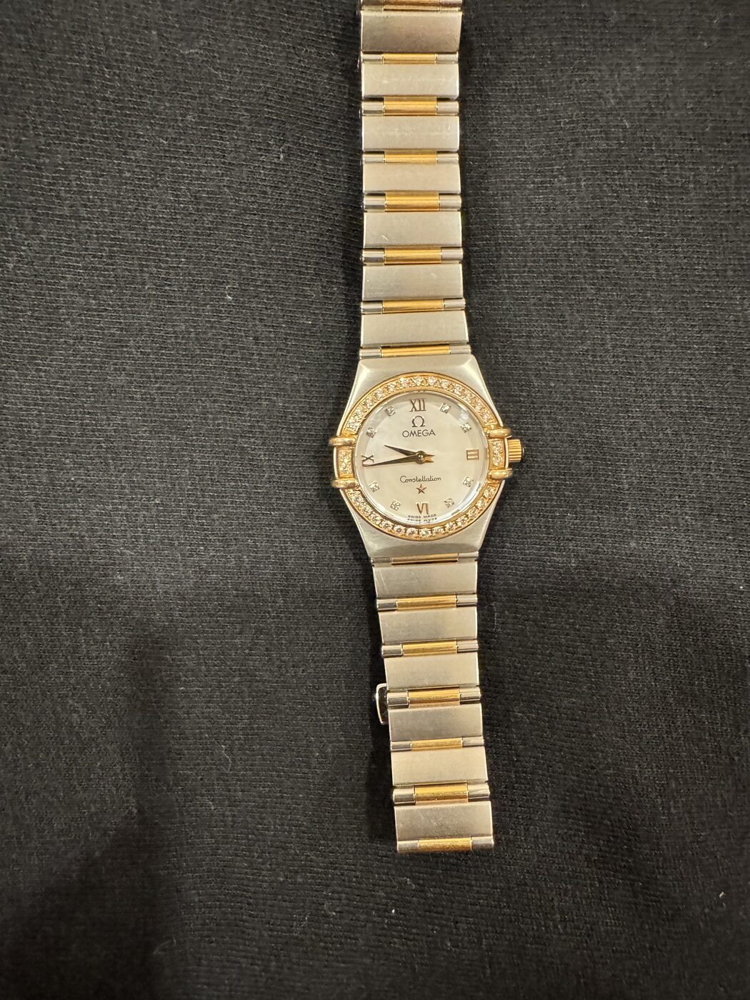 Omega Constellation, two-tone with diamond bezel